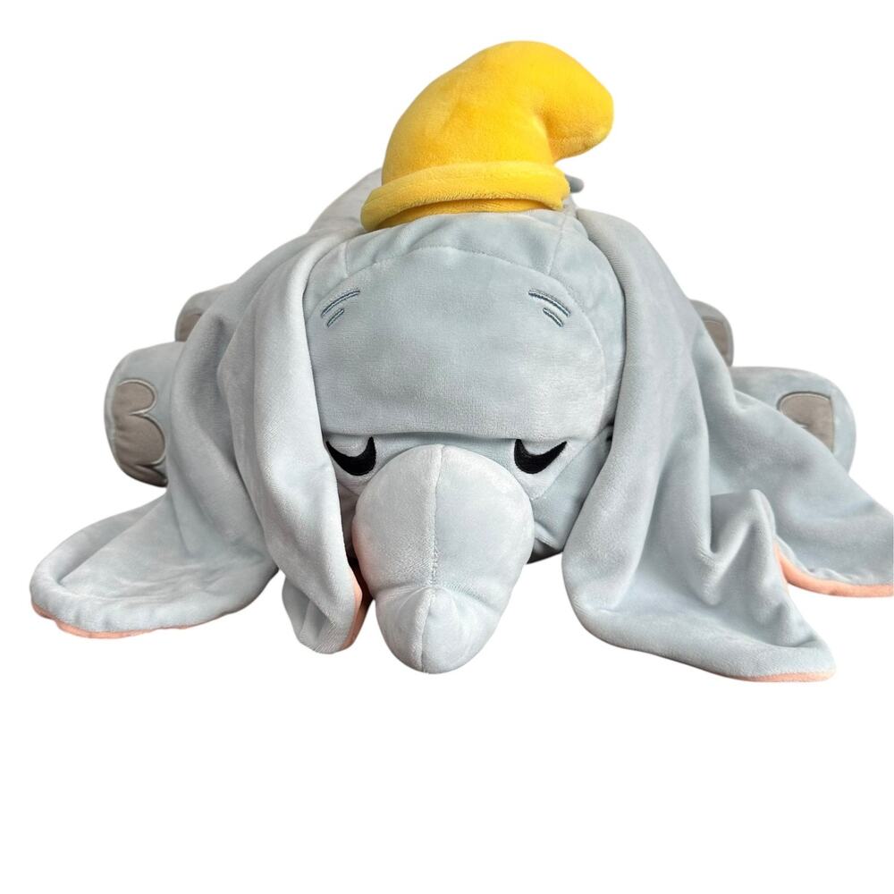 Disney Dumbo Cuddleez Large Soft Gray 23" Plush Toy Sleeping Cuddle Pillow EUC